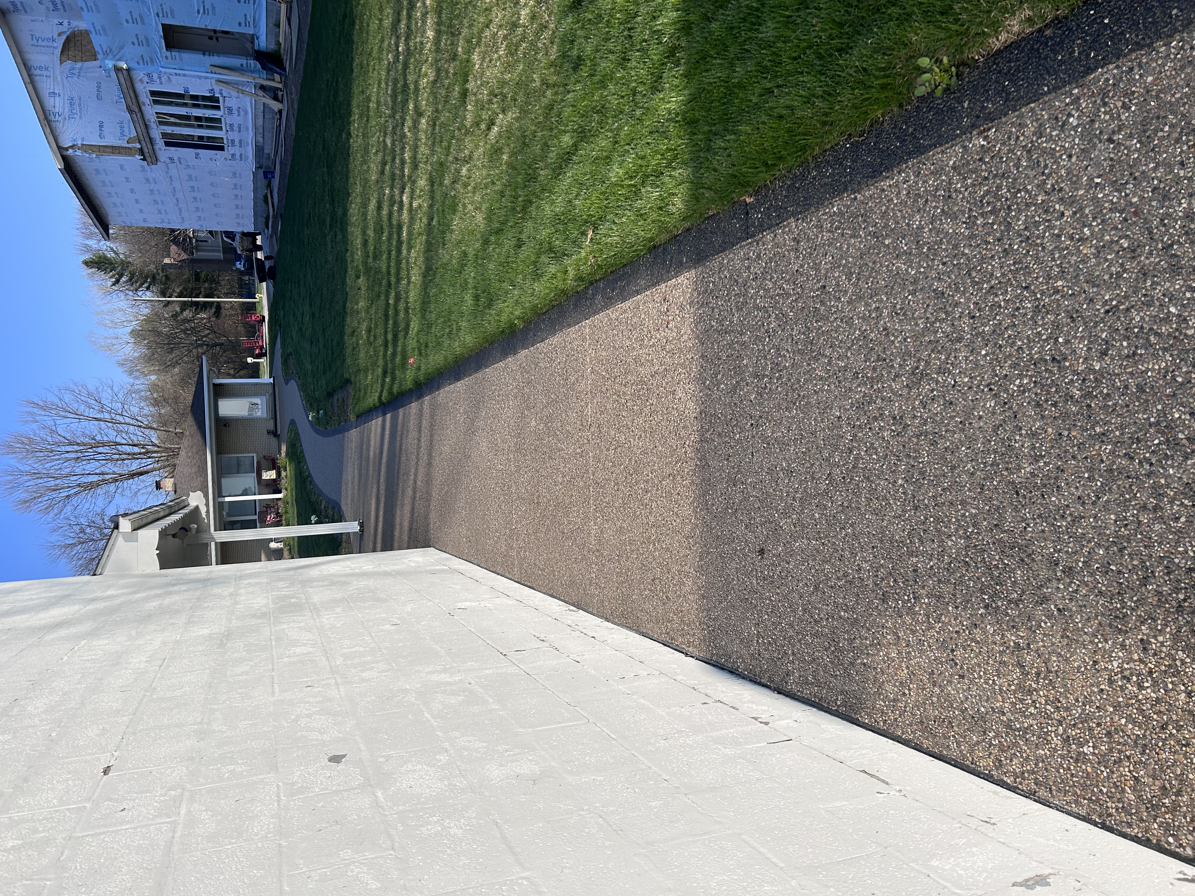 Exposed aggregate walkway project