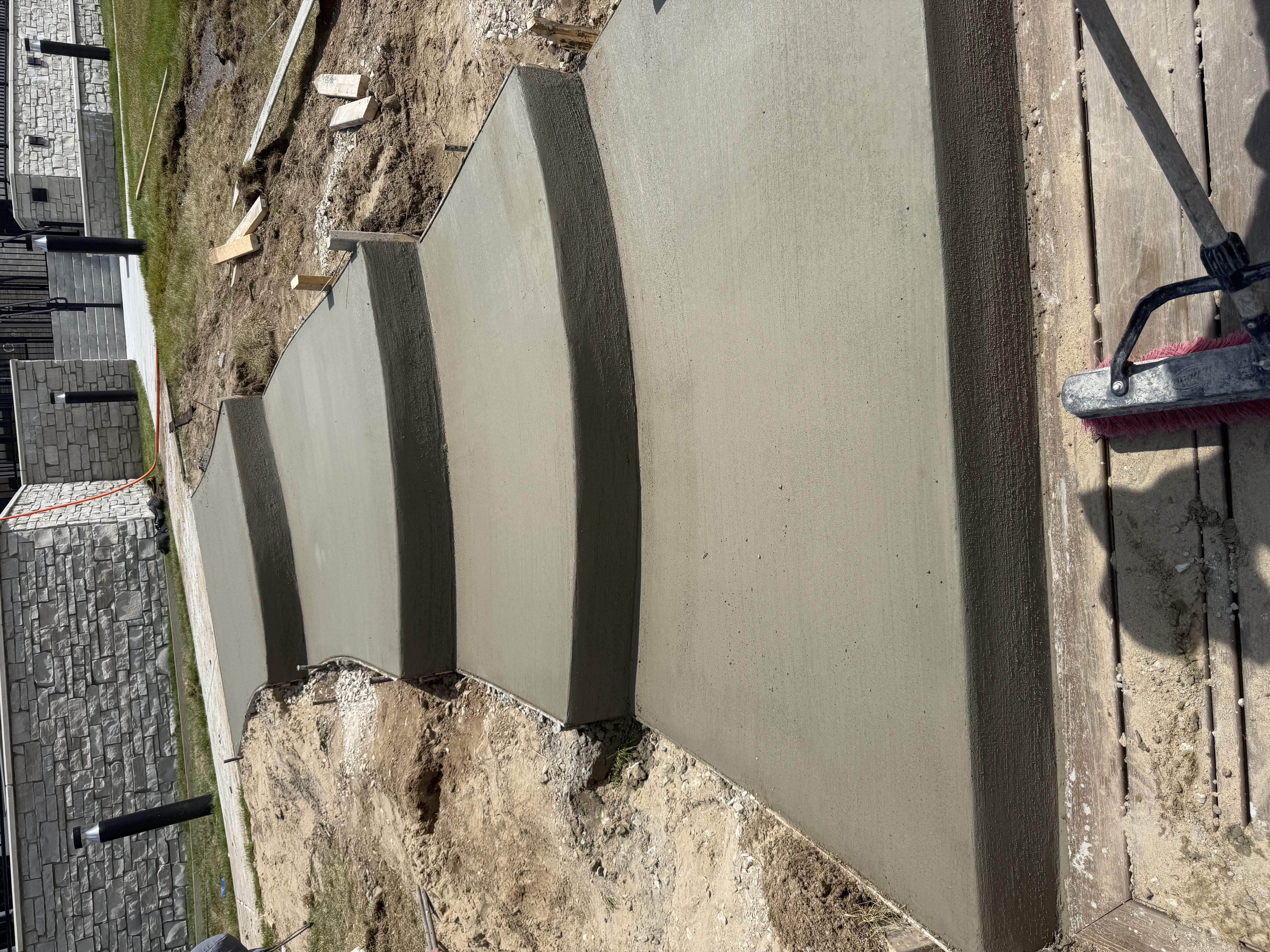 Front entry concrete steps