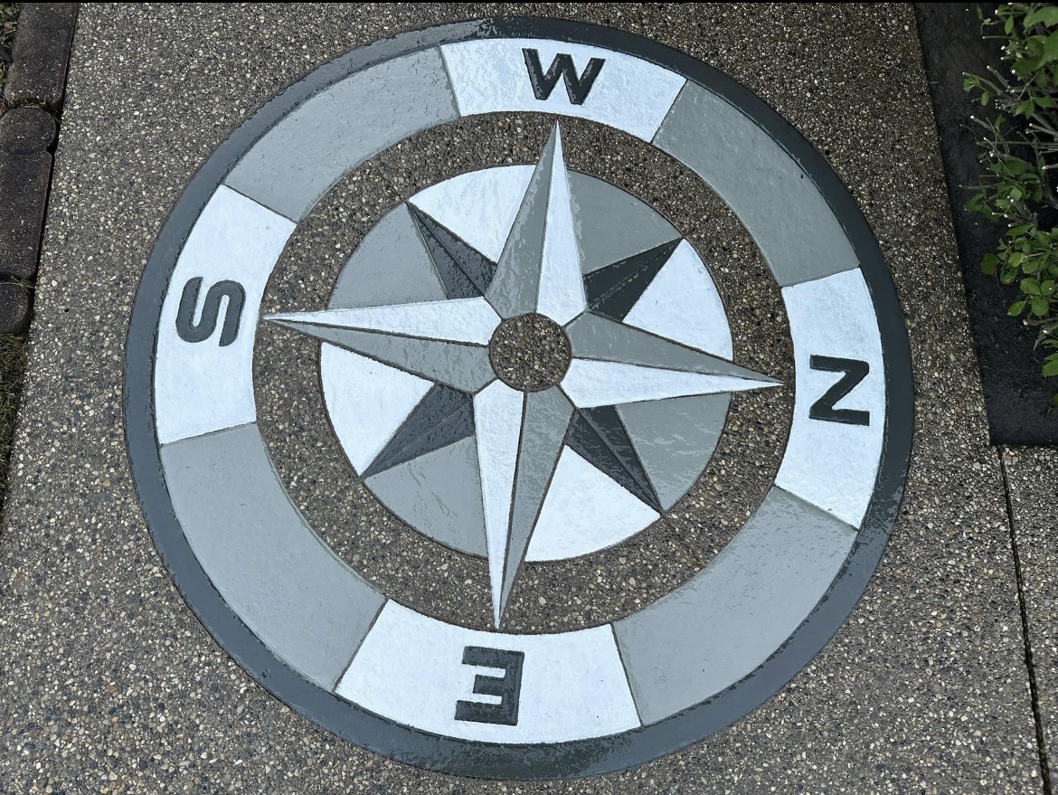 Decorative compass detail