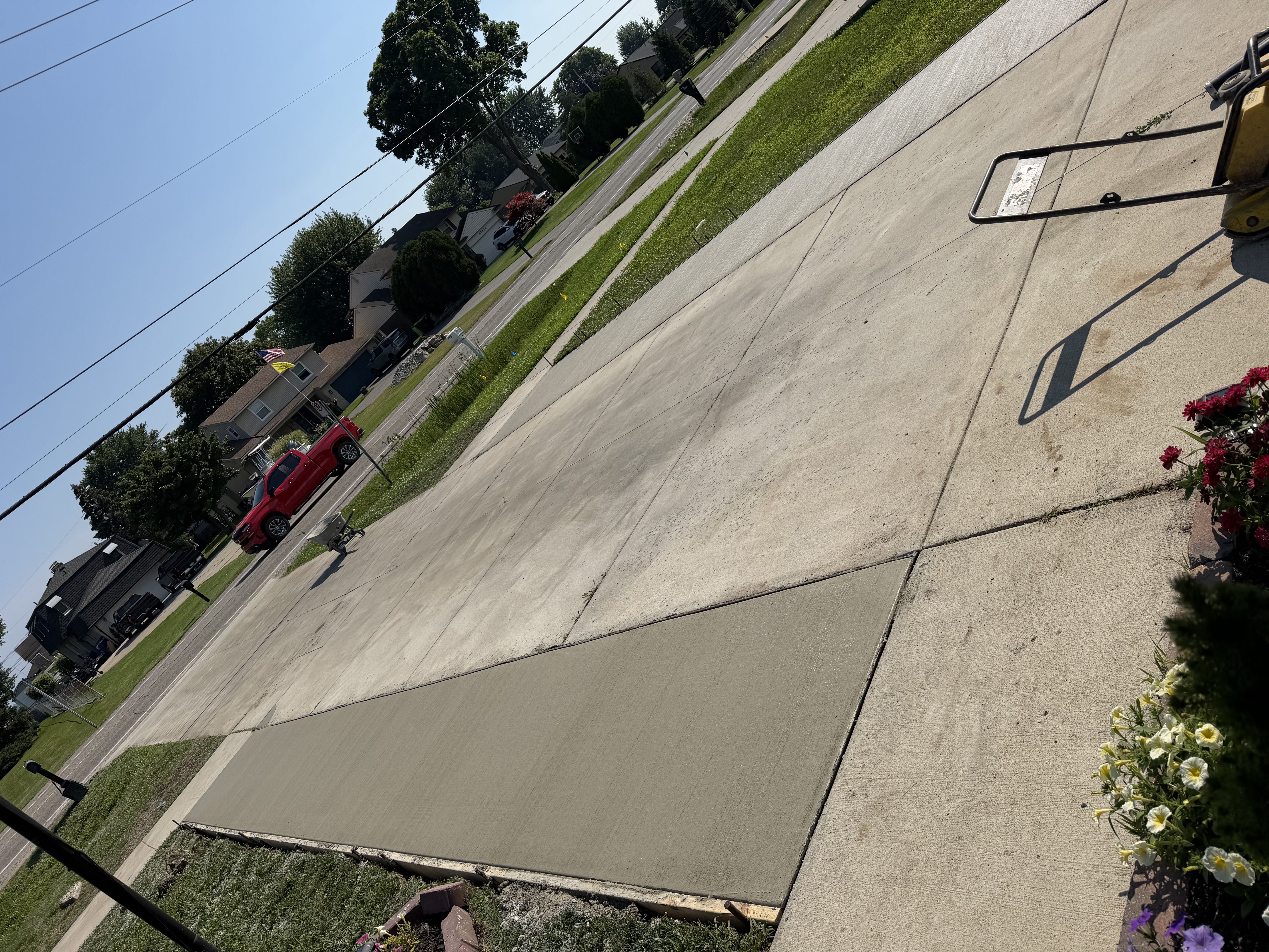 Concrete driveway ribbons