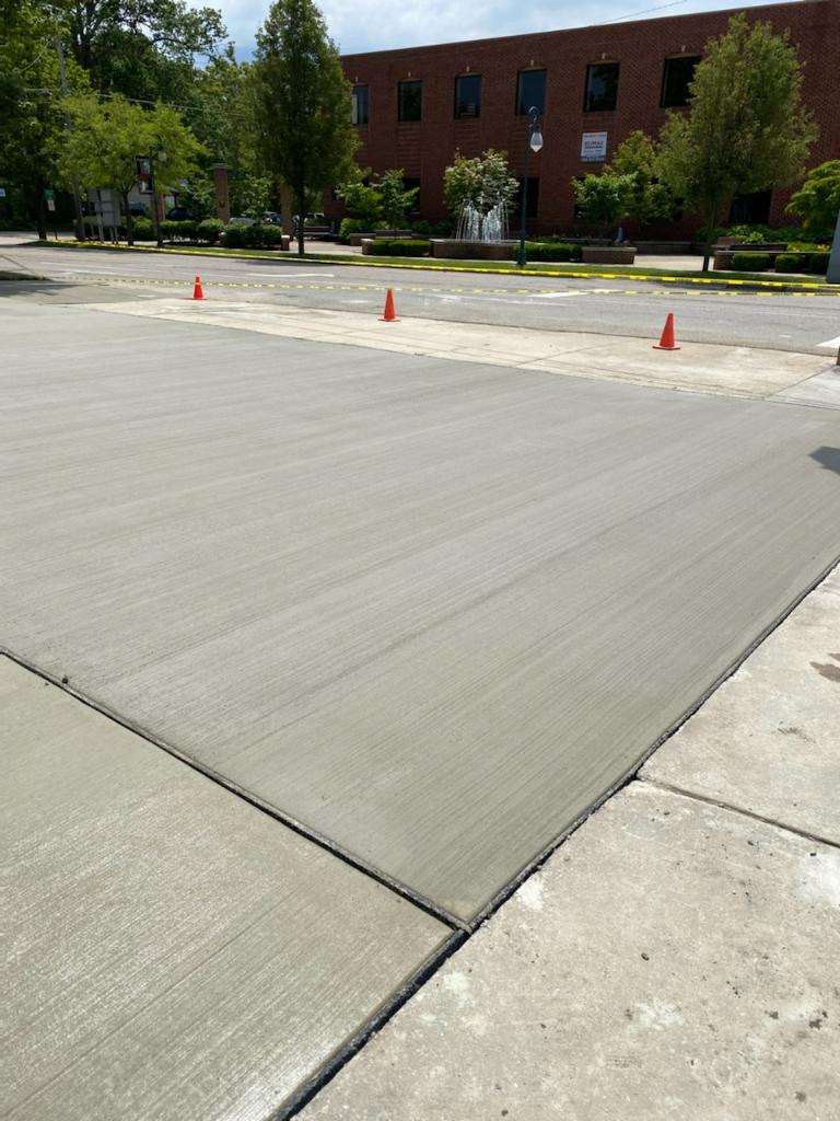 Concrete parking pad